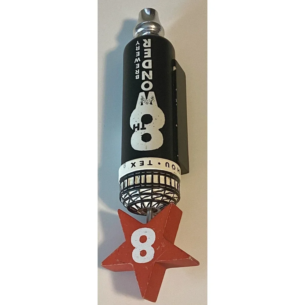 8th Wonder Brewery Astro Dome Beer Tap Handle w/Spinning Star on Top. 11